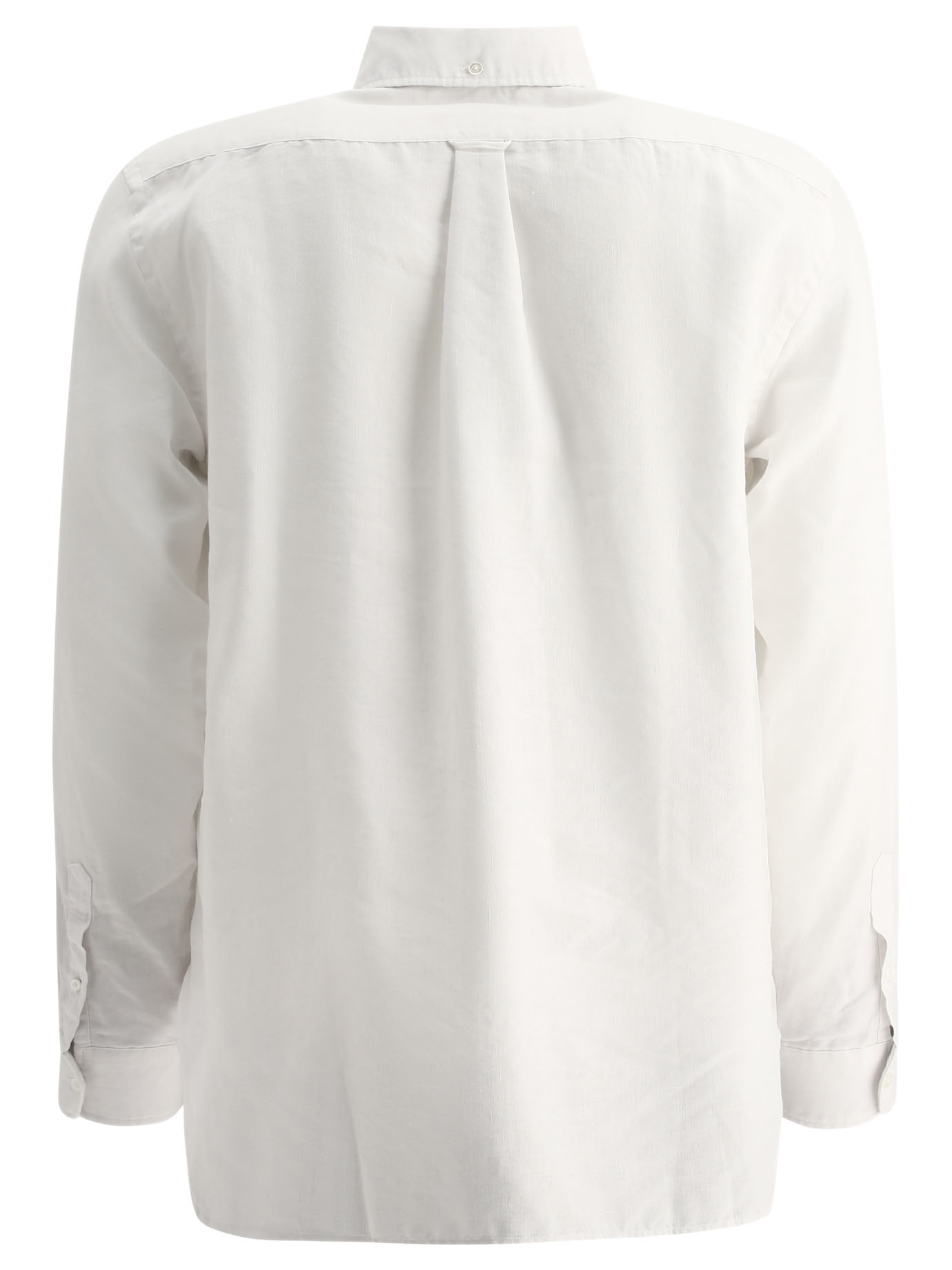 BEAMS PLUS White Linen shirt with chest pocket